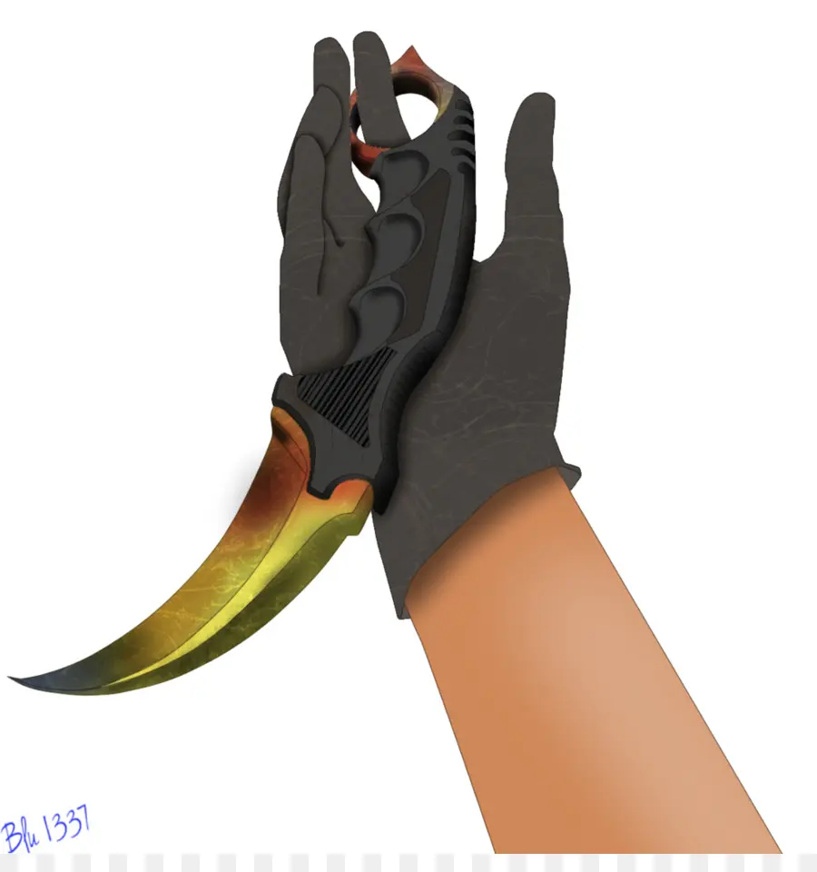 Couteau Karambit Avec Gant，Lame Courbée PNG