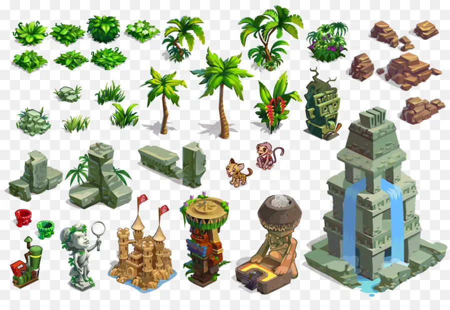 Objets De La Jungle，Arbres PNG