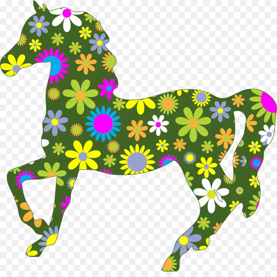 Cheval Fleuri，Modèle PNG