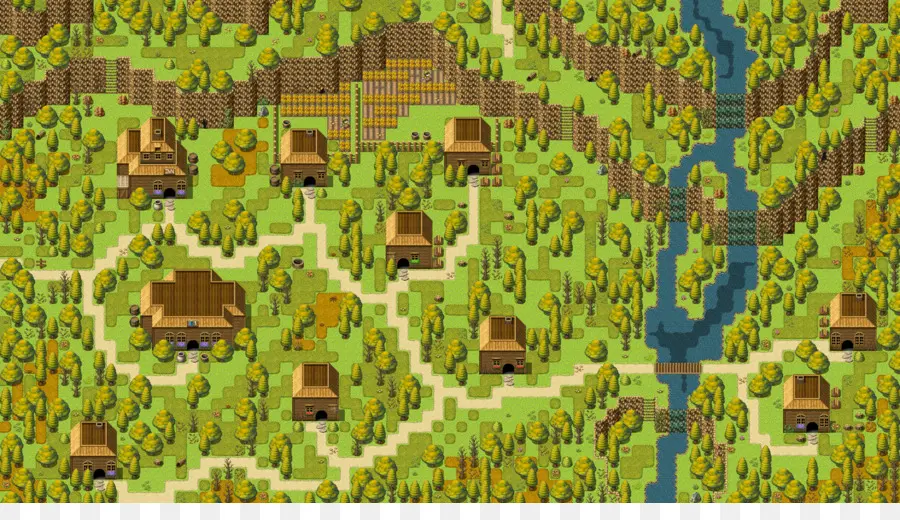 Village Pixel Art，Village PNG