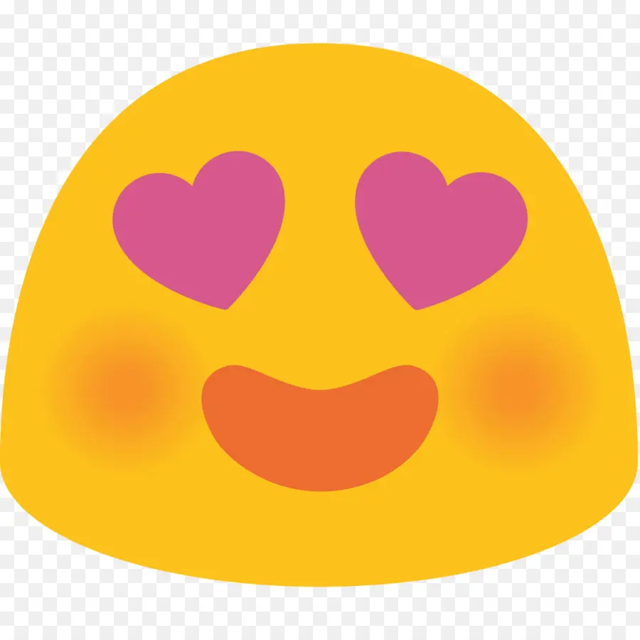 Emoji Yeux De Coeur，Souriant PNG