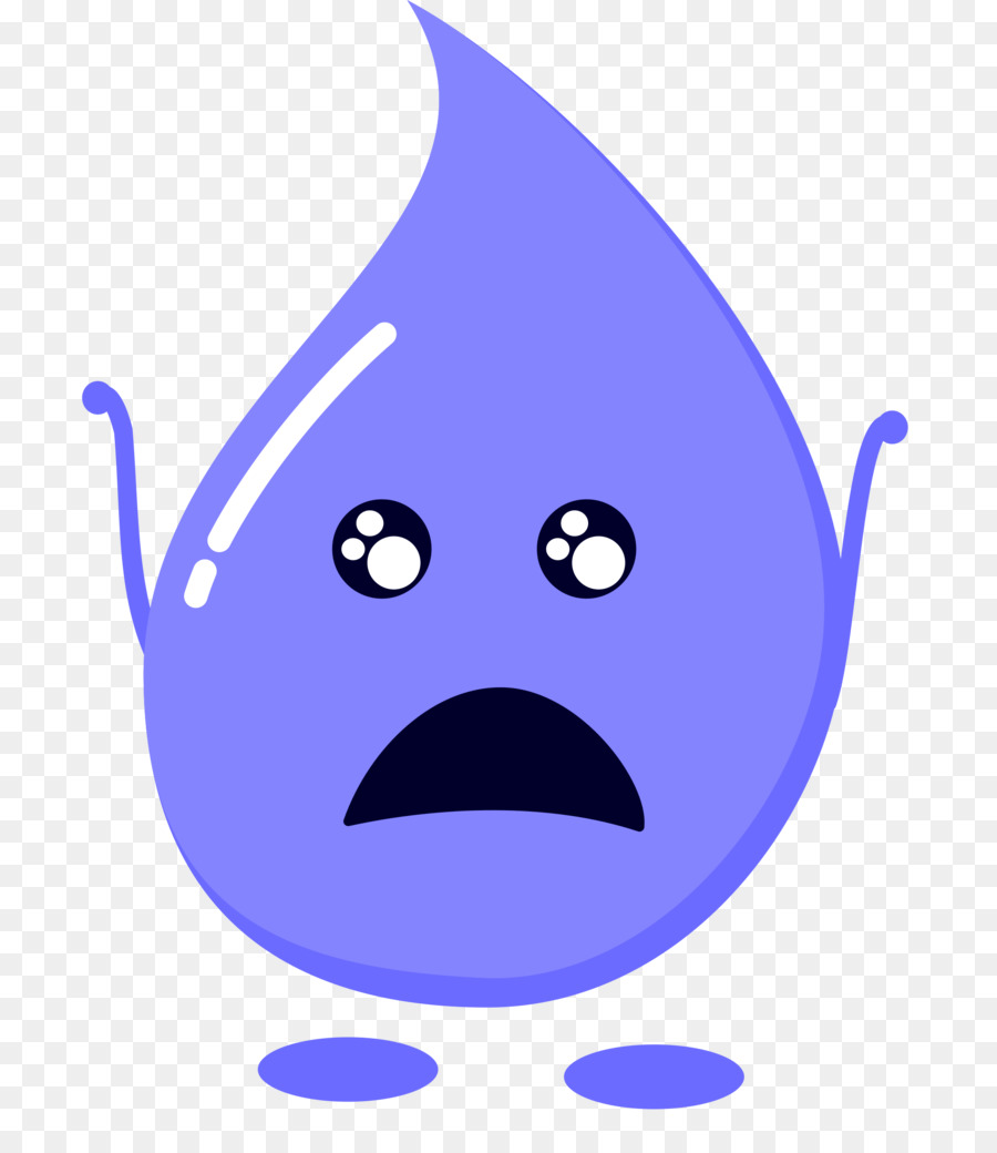 Triste Goutte D'eau，Bleu PNG