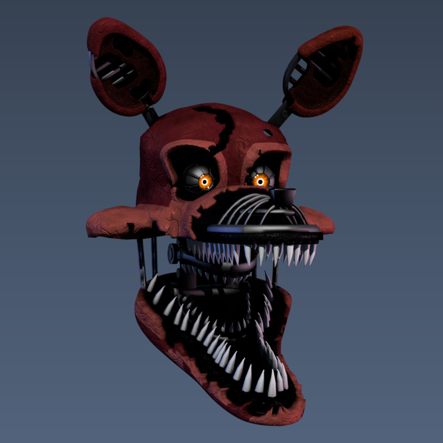 Tête Animatronique De Renard Roux，Dents PNG