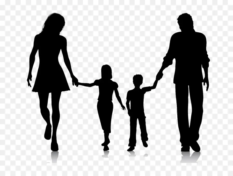 Famille Silhouette，Parents PNG