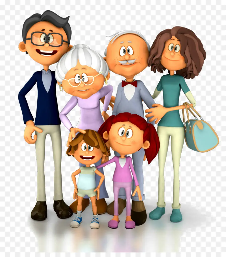 Famille De Dessin Animé，Grands Parents PNG