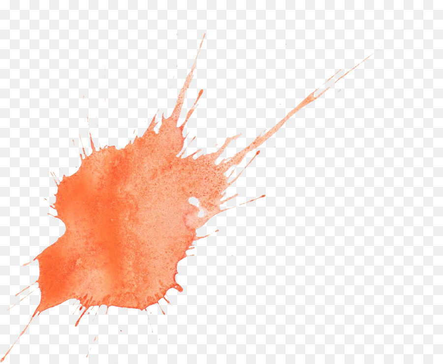 Éclaboussure Orange，Peinture PNG