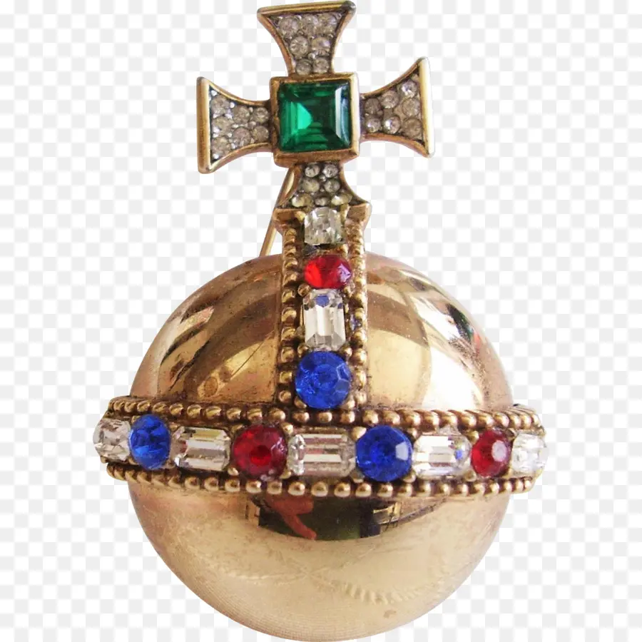 Orbe Doré Avec Croix，Bijoux PNG