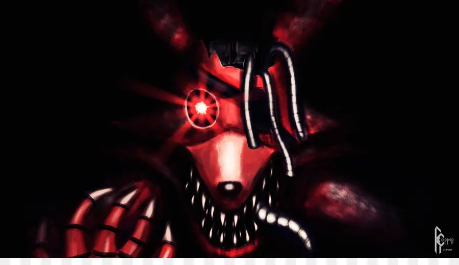 Renard Aux Yeux Rouges Animatronique，Robot PNG