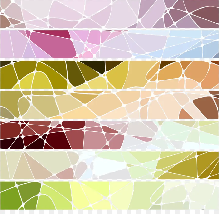 Mosaïque Colorée，Modèle PNG