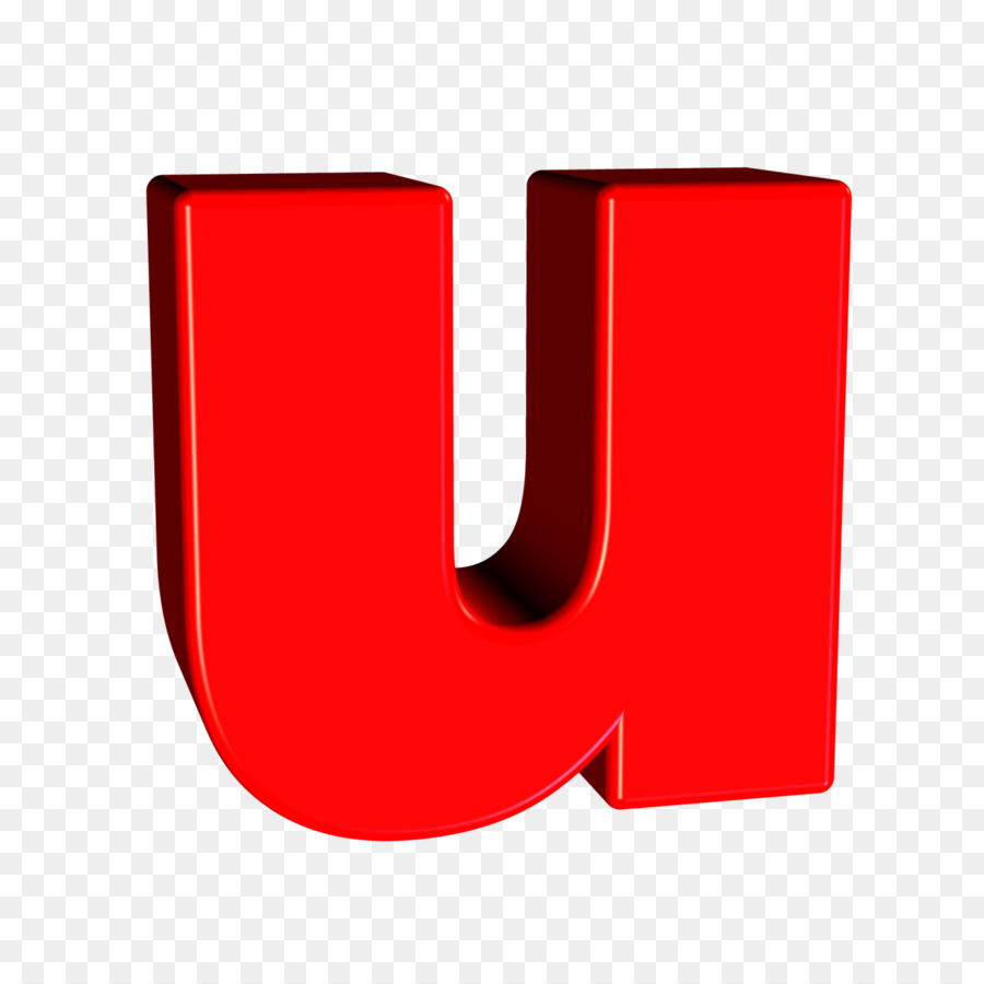 Lettre U，Rouge PNG