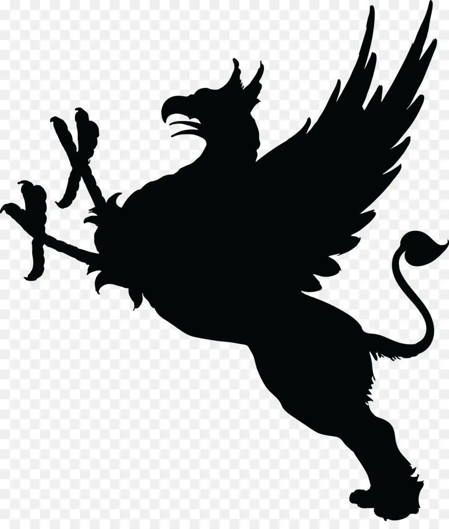 Silhouette，Griffin PNG
