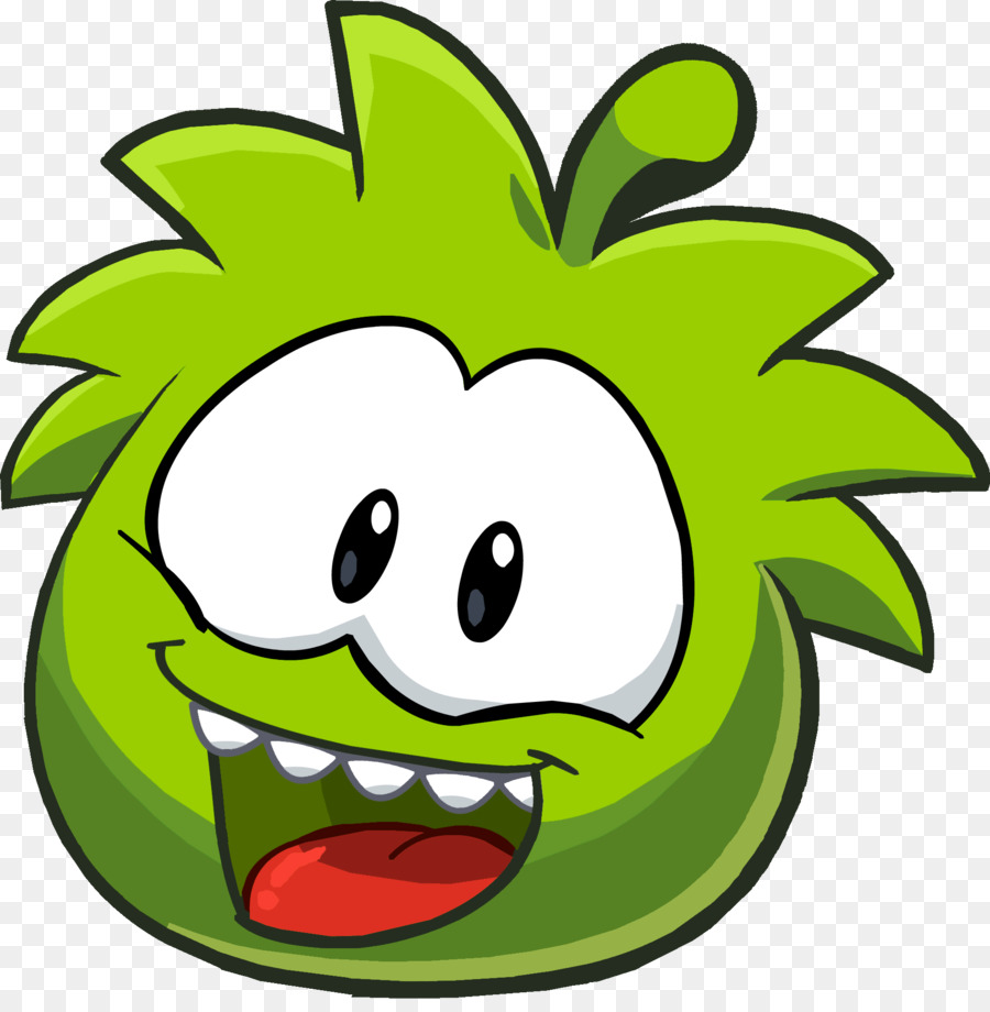 Personnage De Dessin Animé Vert，Souriant PNG