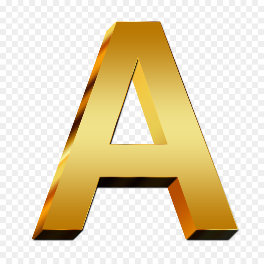 Lettre D'or A，Alphabet PNG