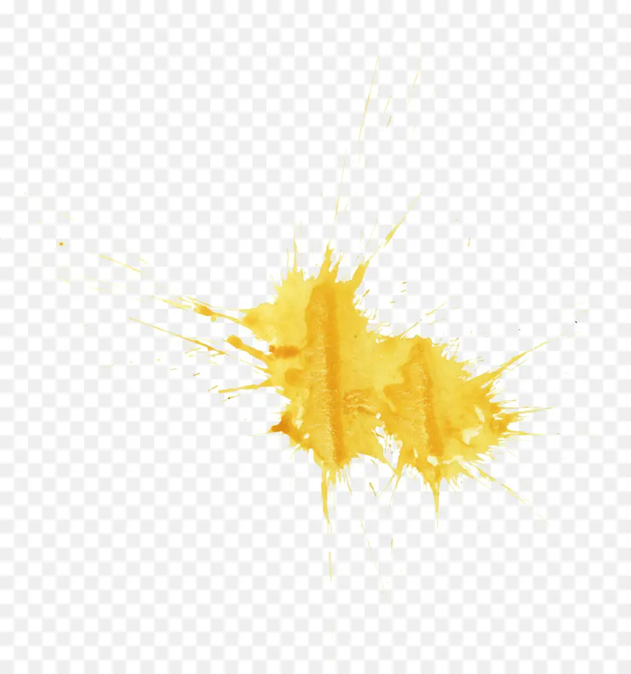 Éclaboussure De Peinture Jaune，Couleur PNG