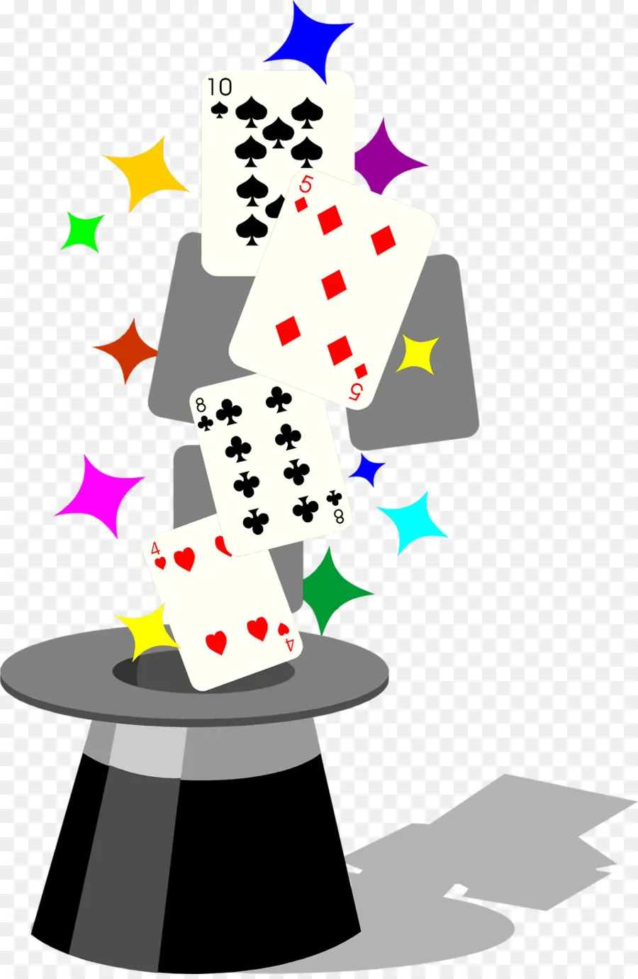 Chapeau Magique Et Cartes，Magie PNG