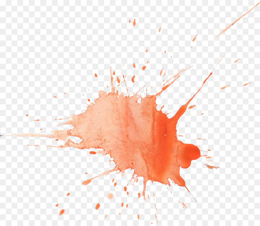 Éclaboussure Orange，Peinture PNG