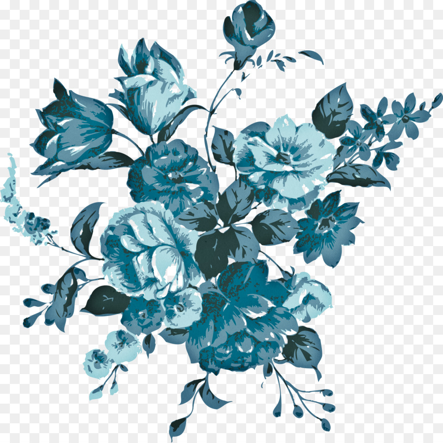 Fleurs Bleues，Bouquet PNG