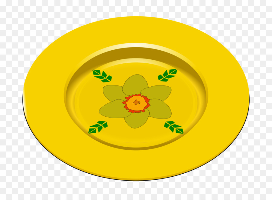 Assiette Jaune，Fleur PNG