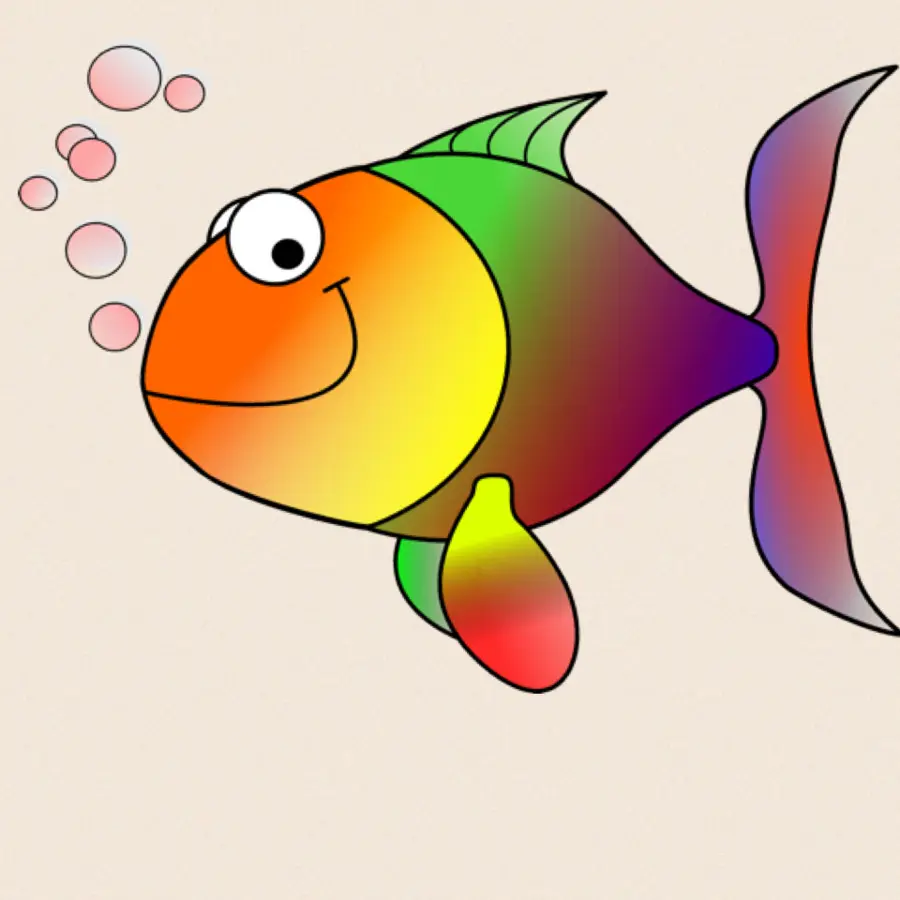 Poisson Coloré，Bulles PNG