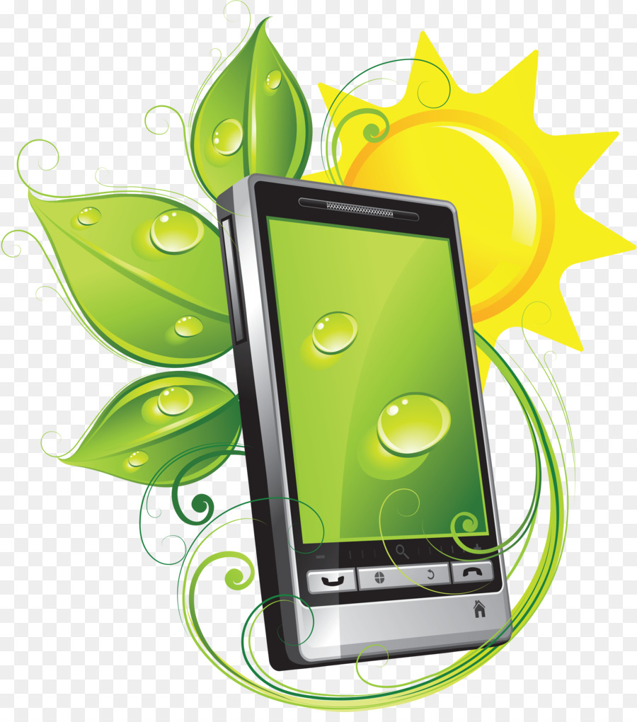 Téléphone écologique，Vert PNG