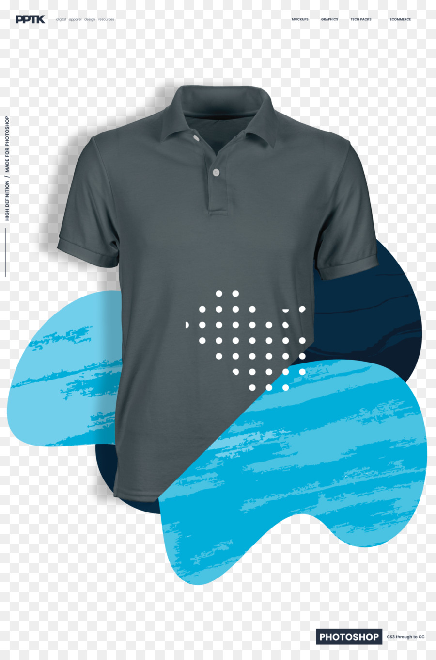 Chemise Polo，Gris PNG