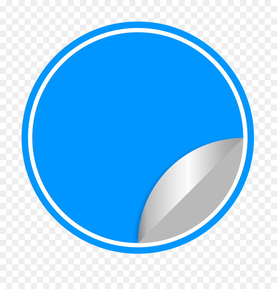 Autocollant Bleu，Rond PNG