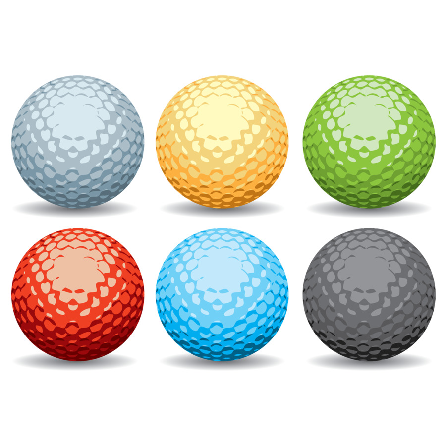 Balles De Golf Colorées，Golf PNG