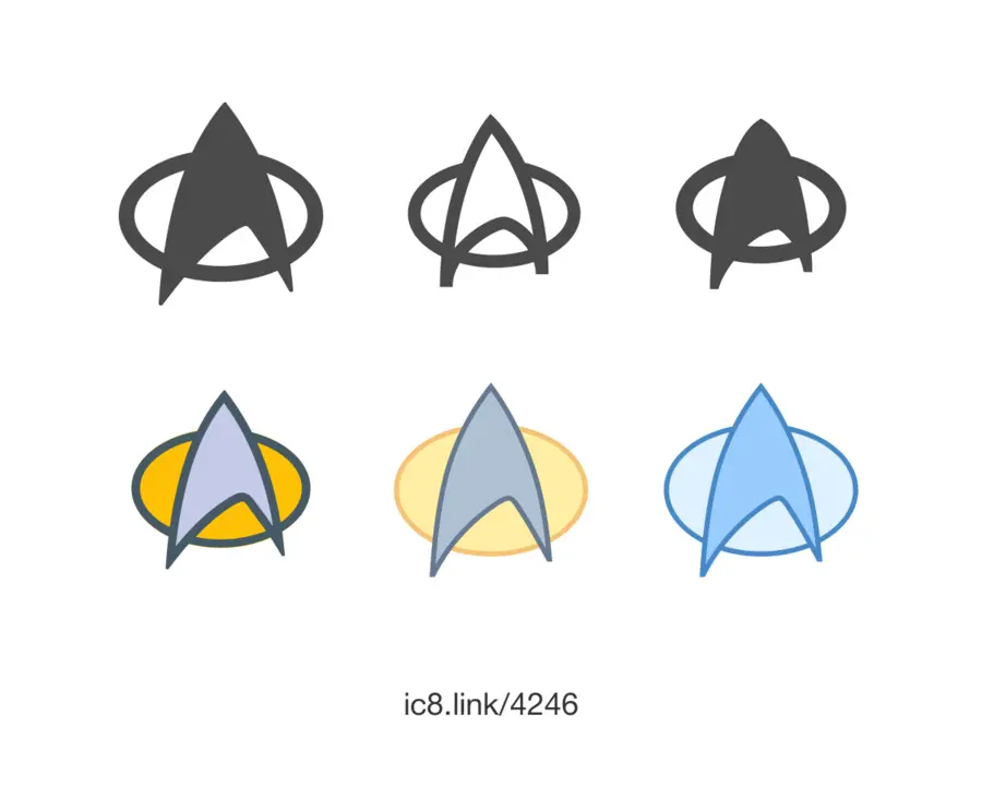 Variations Des Insignes De Starfleet，Logo PNG