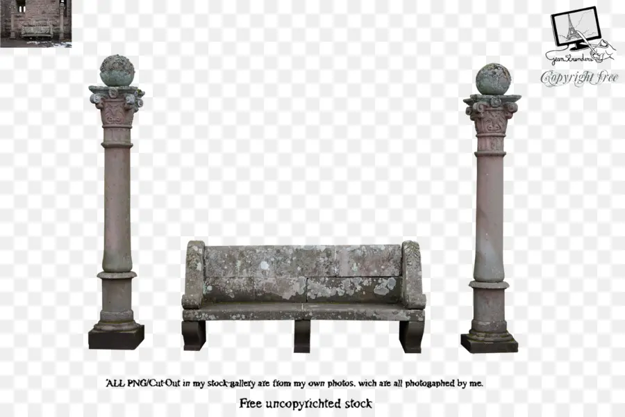 Banc En Pierre，Colonnes PNG