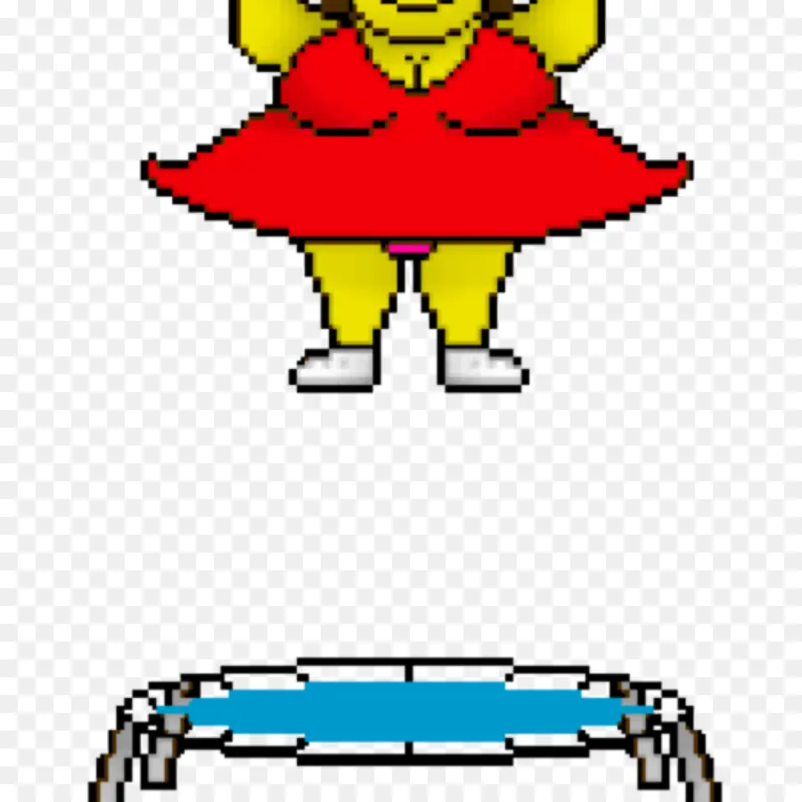 Femme De Dessin Animé Sur Trampoline，Sauter PNG