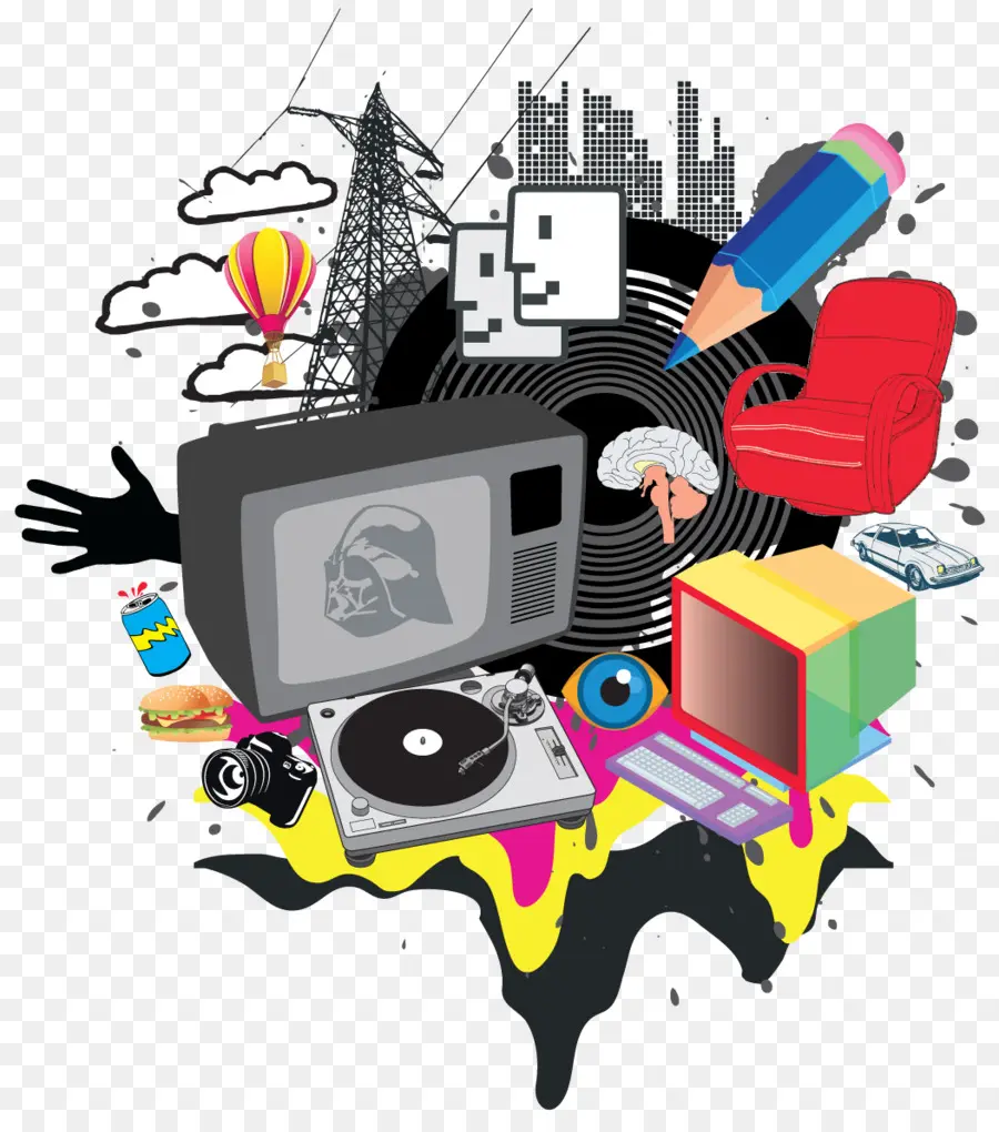 Collage，Tv PNG