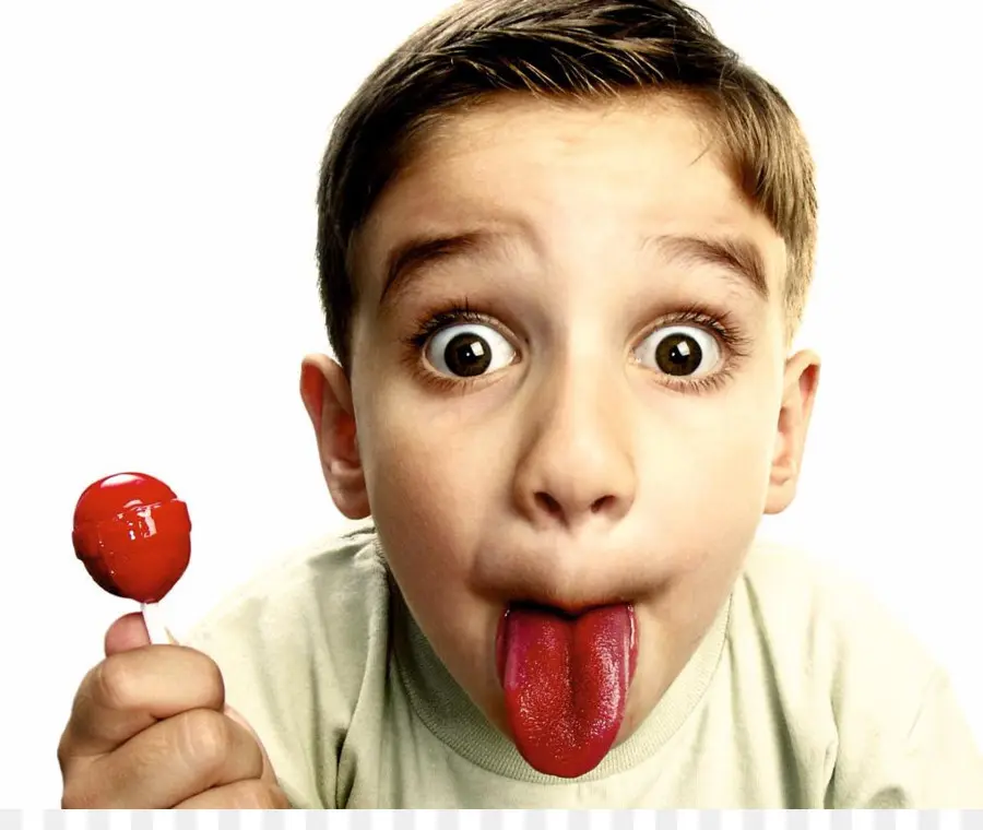 Enfant Avec Sucette，Langue Rouge PNG