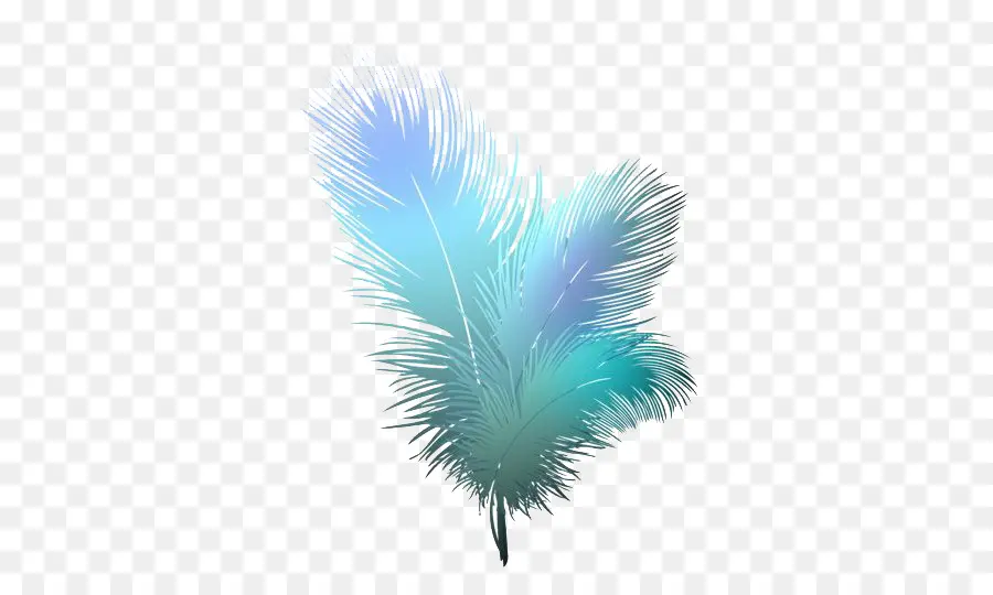 Plume Bleue，Pente PNG