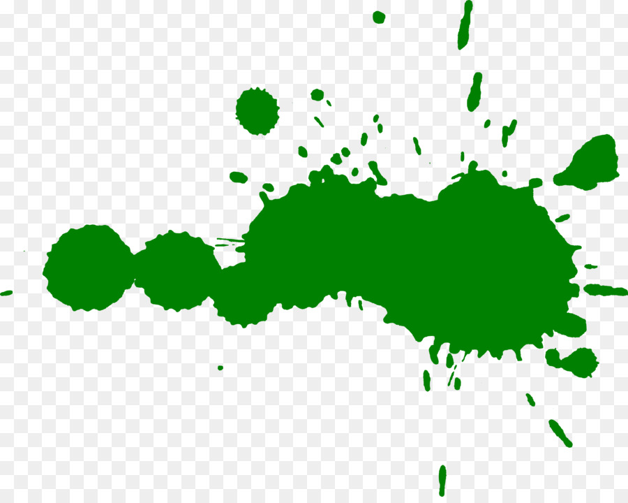 Éclaboussure De Peinture Verte，Couleur PNG