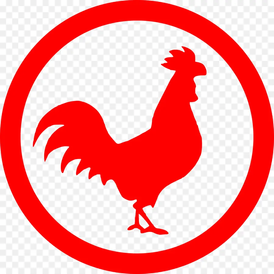 Silhouette De Coq Rouge，Coq PNG