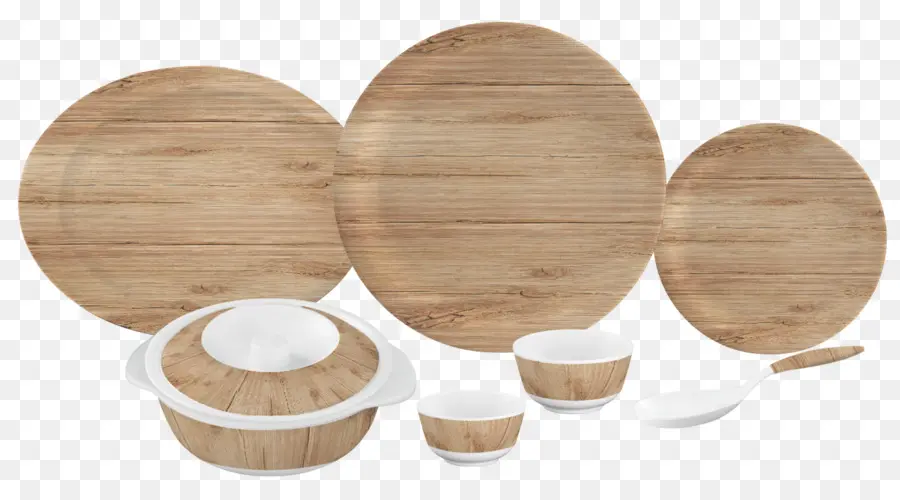 Vaisselle En Bois，Assiettes PNG