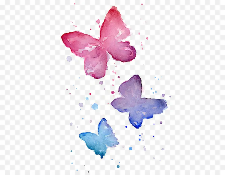 Papillon，Peinture à L Aquarelle PNG