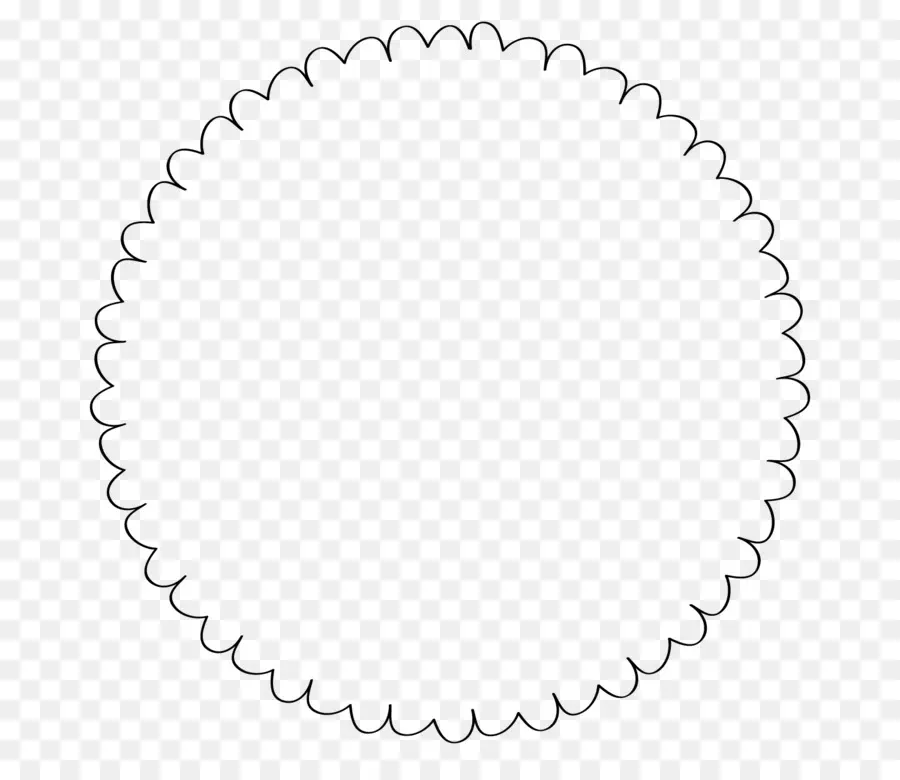 Cercle Festonné，Contour PNG