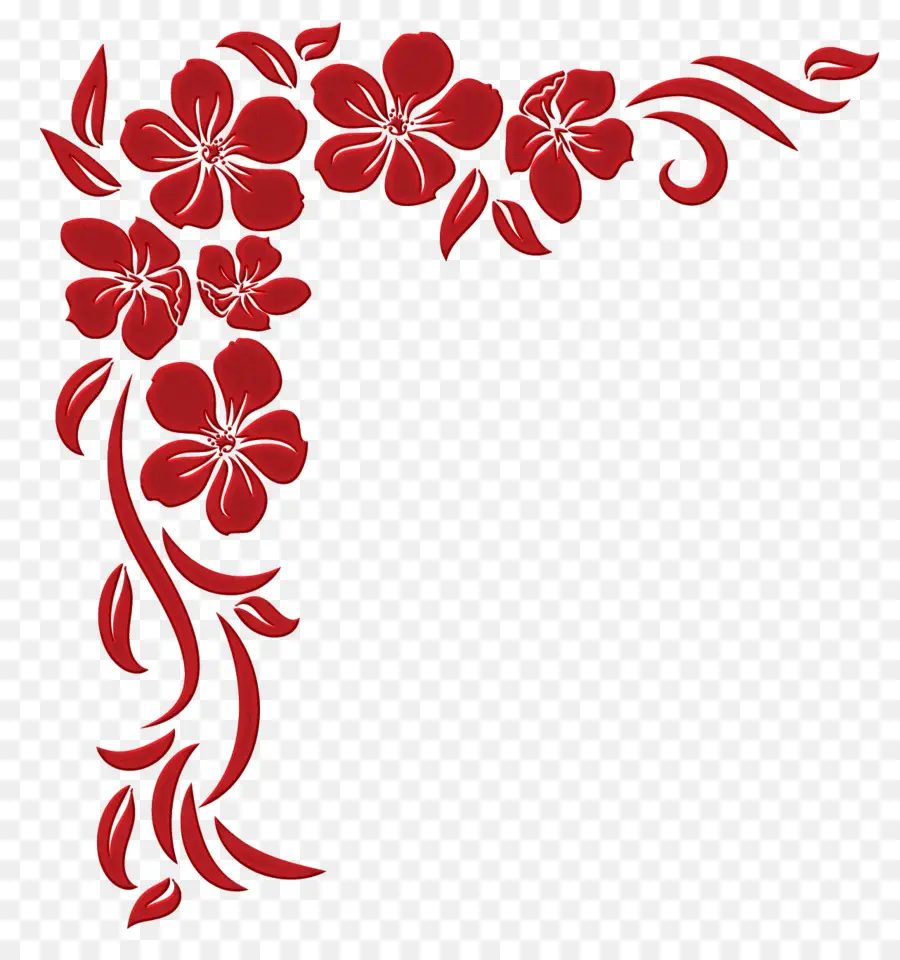 Coin Floral，Fleurs PNG