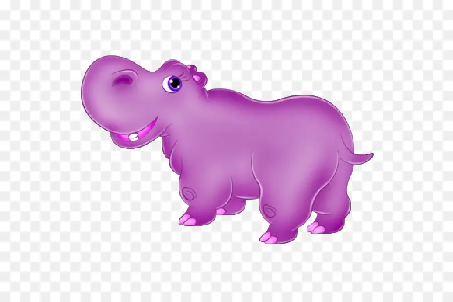 Hippopotame Violet，Hippopotame PNG