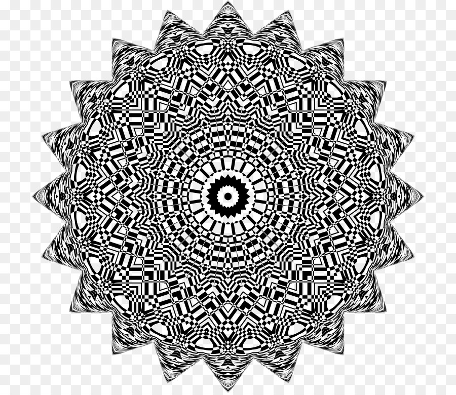 Mandala Noir Et Blanc，Modèle PNG