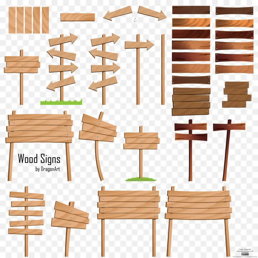 Panneaux En Bois，Signes PNG