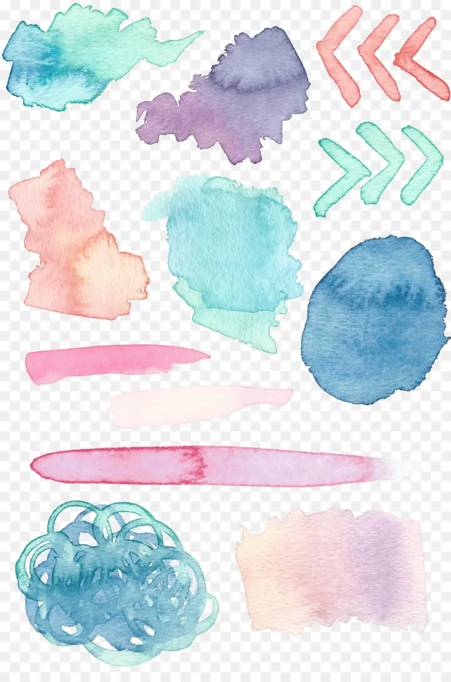 Formes D'aquarelle，Abstrait PNG