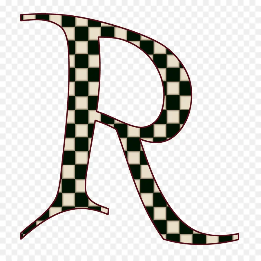 Damier R，Alphabet PNG