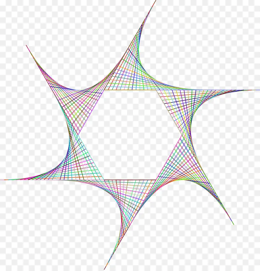 Étoile Colorée，Lignes PNG