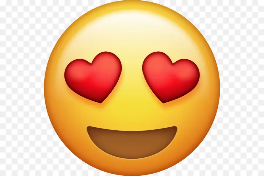 Emoji Yeux De Coeur，Amour PNG