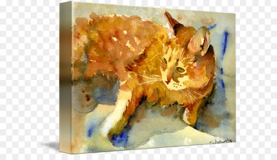 Chat Peinture A Laquarelle Peinture Png Chat Peinture A Laquarelle Peinture Transparentes Png Gratuit