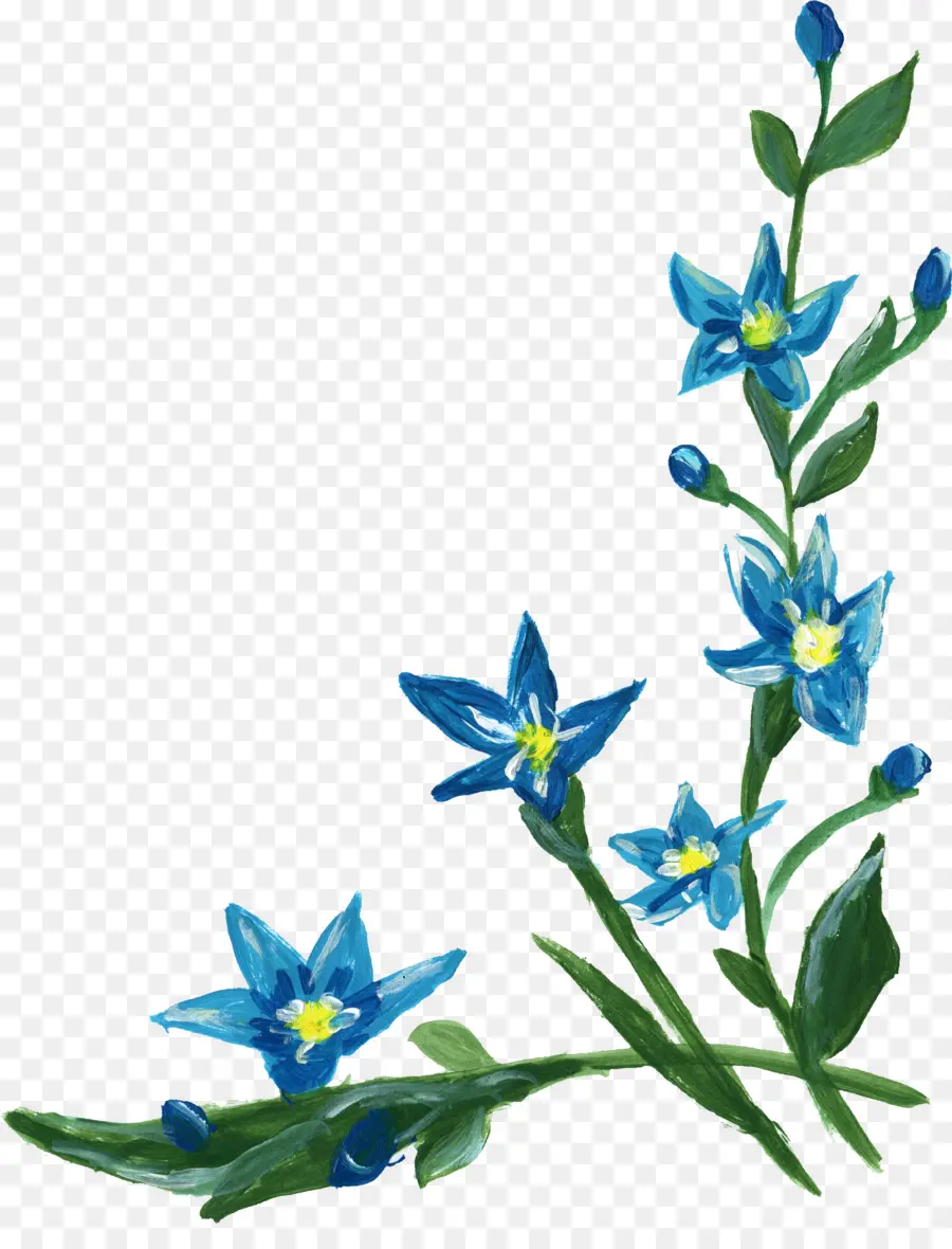 Fleur，Bleu PNG
