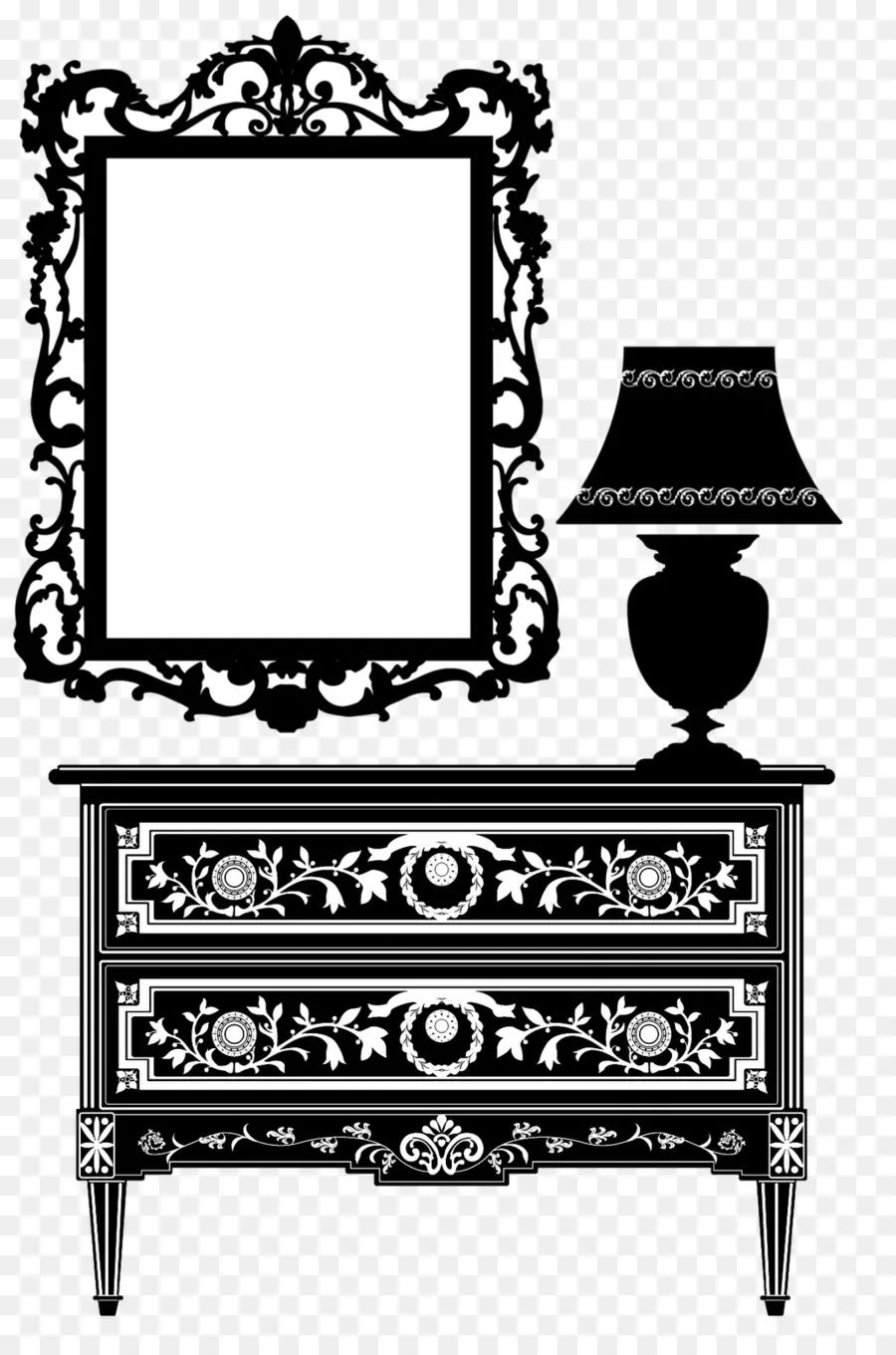 Meubles Vintage，Miroir PNG