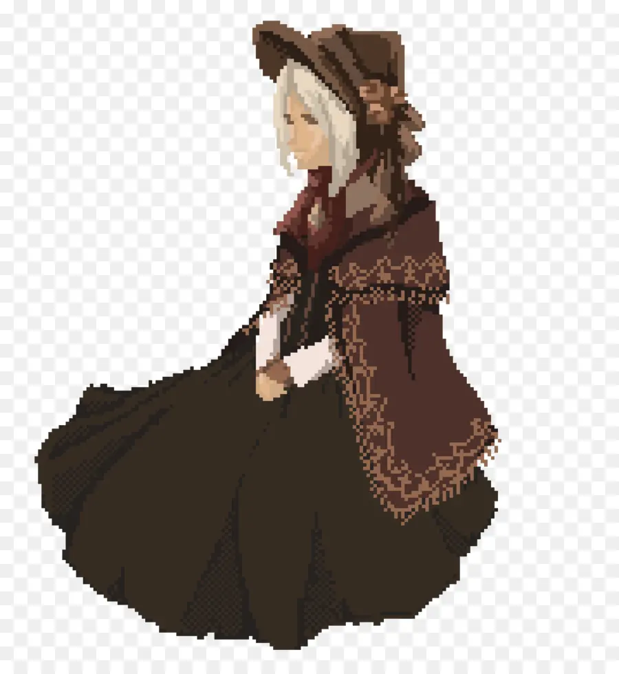 Fille De Pixel Art，Chapeau PNG